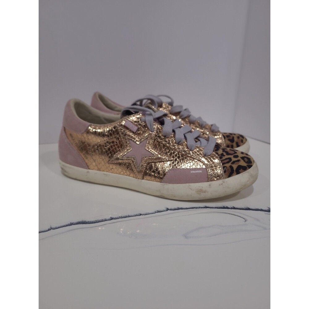 Mark Nason Pleased to Meet You Womens Cheetah Metallic Shoe Sneaker SIZE 7.5 SB6